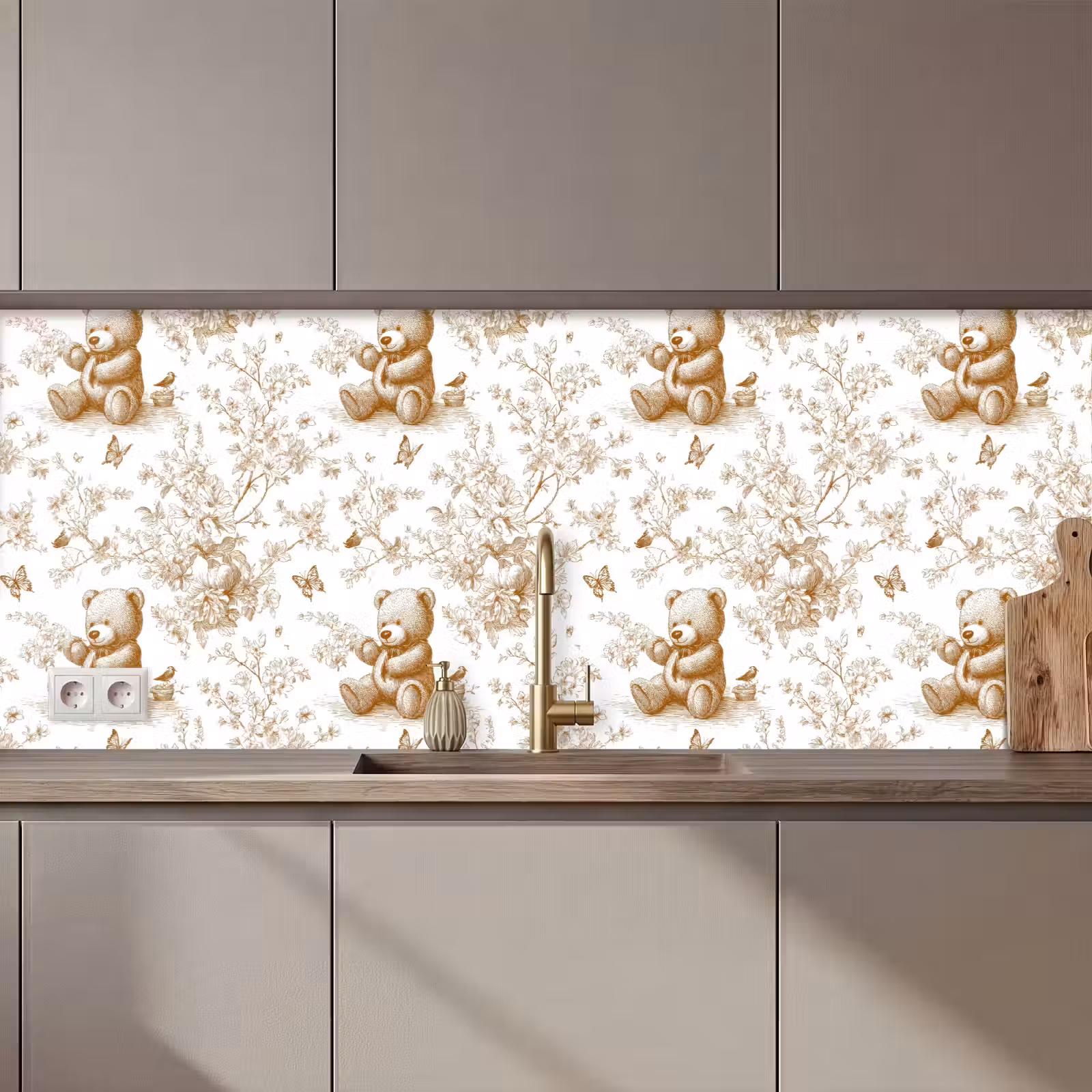 Kitchen splashback - Bear - Timeless - Brown — 1
