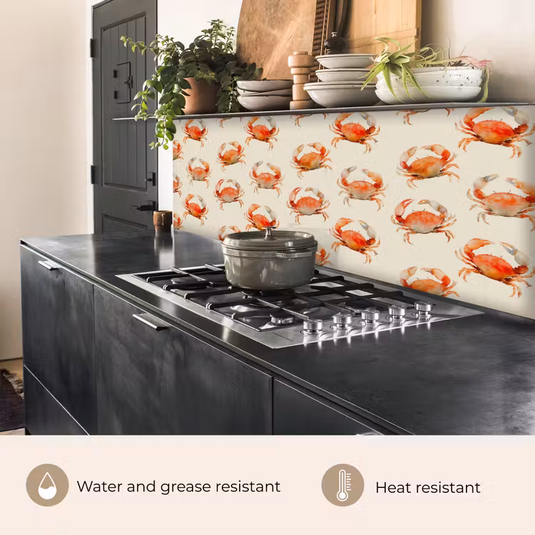 Kitchen splashback - Crabs - Pattern - Orange — 5