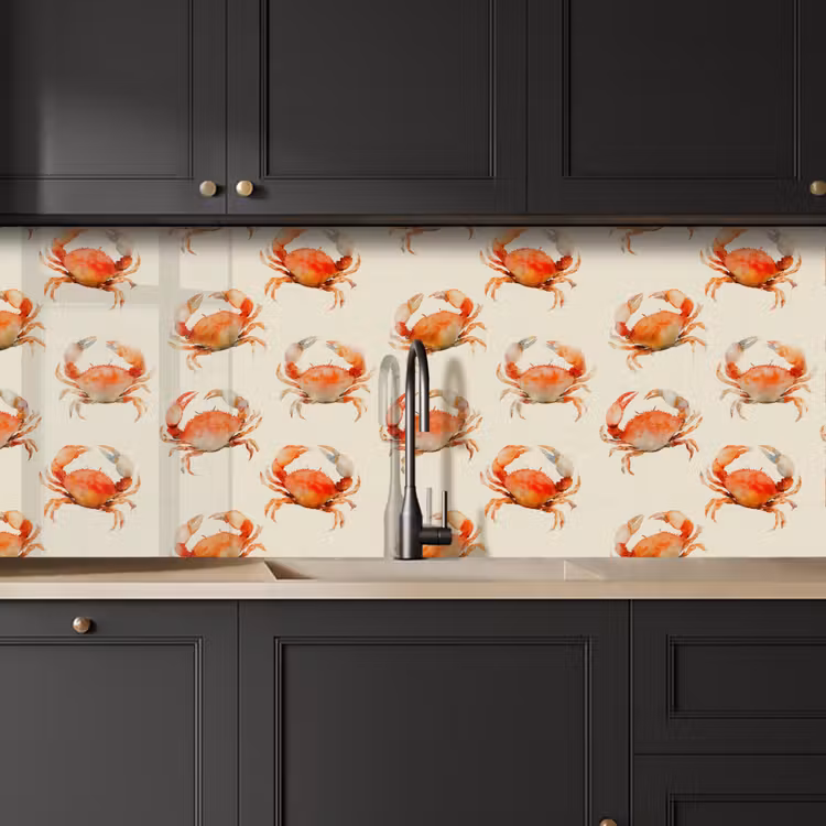 Kitchen splashback - Crabs - Pattern - Orange — 6