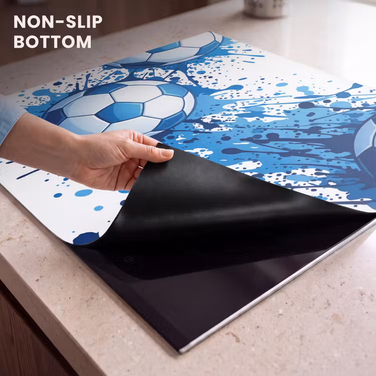 Induction hob cover - Footballs - Paint - Sports - Blue — 5