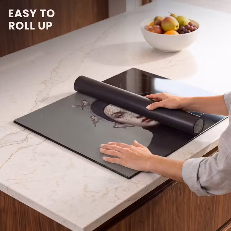 Induction hob cover - Portrait - Birds - Black — 6