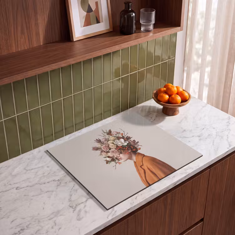 Induction hob cover - Vrouw - Boeket - Kleurrijk — 4