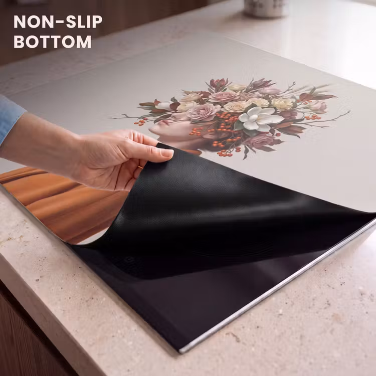 Induction hob cover - Vrouw - Boeket - Kleurrijk — 5