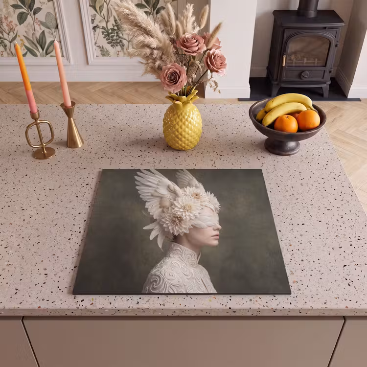Induction hob cover - Wings - Woman - White — 3