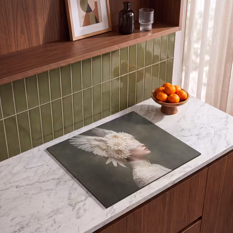 Induction hob cover - Wings - Woman - White — 4