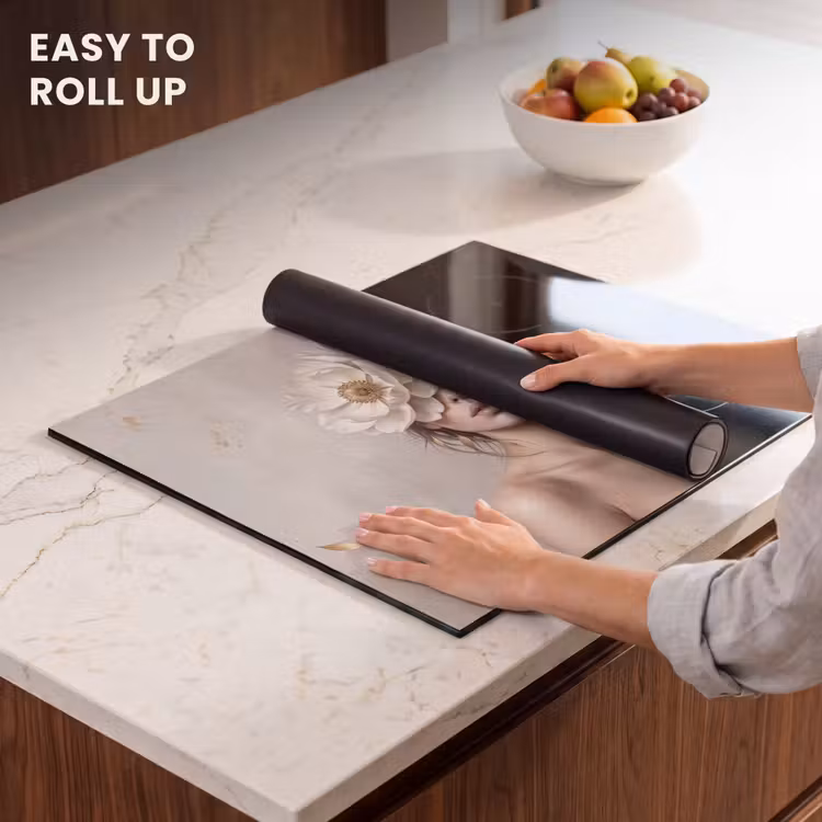 Induction hob cover - Woman - Peony - White — 6