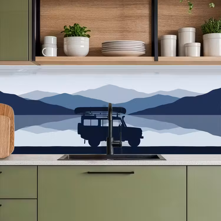 Kitchen splashback - Car - More - Mountains - Blue — 8