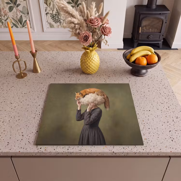 Induction hob cover - Fox - Surrealist - Green — 3