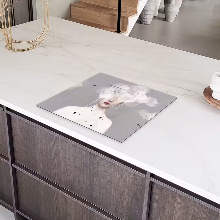 Induction hob cover - Woman - Cloud - Gray — 4