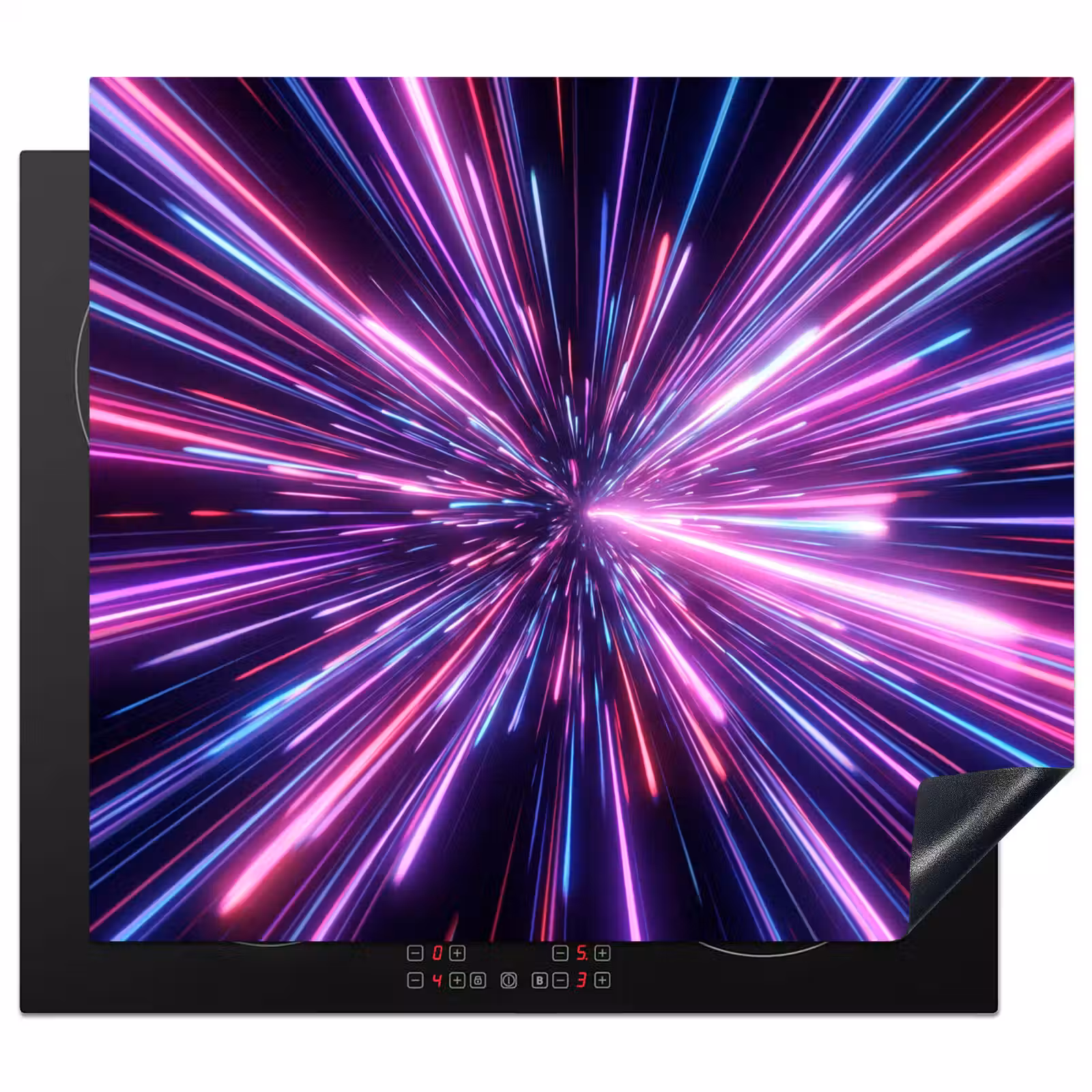 Induction hob cover - Speed of light - Space - Pink - Purple — 1