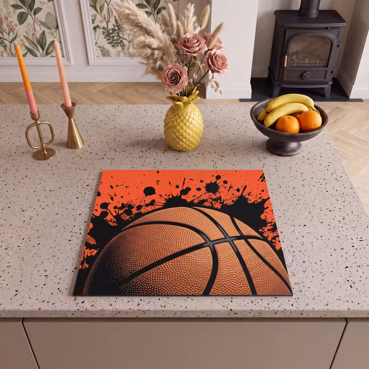Induction hob cover - Basketball - Paint - Sports - Orange — 3