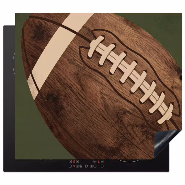 Induction hob cover - Football - Wood - Sport - Green — 1