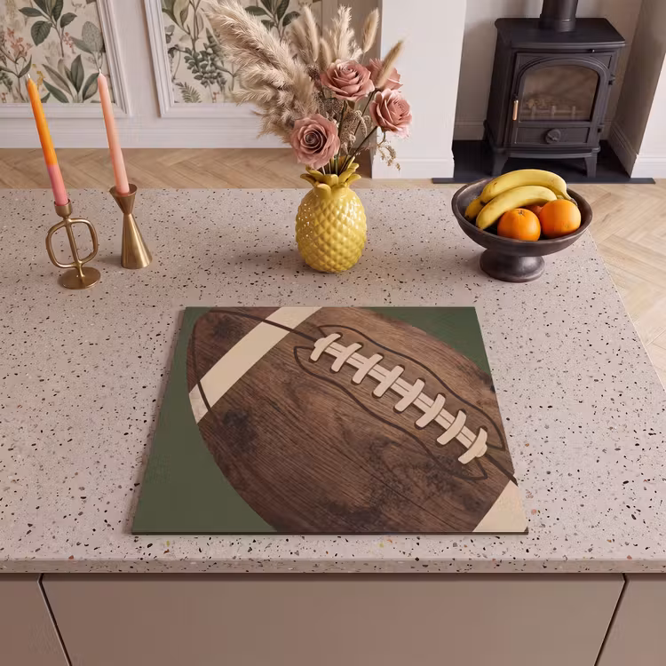 Induction hob cover - Football - Wood - Sport - Green — 3