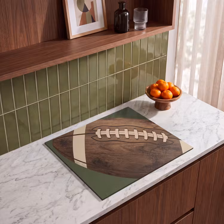 Induction hob cover - Football - Wood - Sport - Green — 4
