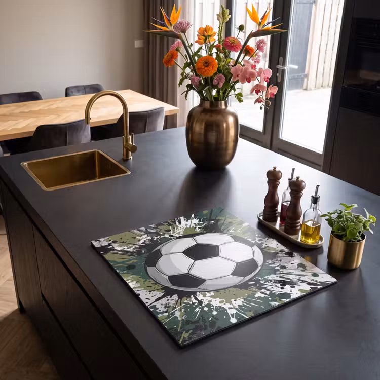 Induction hob cover - Soccer - Paint - Splatters - Green — 2