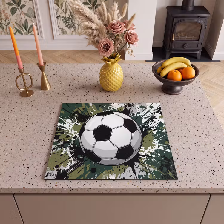 Induction hob cover - Soccer - Paint - Splatters - Green — 3