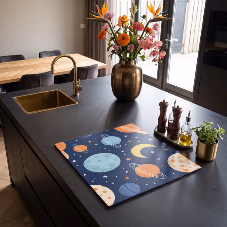 Induction hob cover - Space - Planets - Colorful — 2