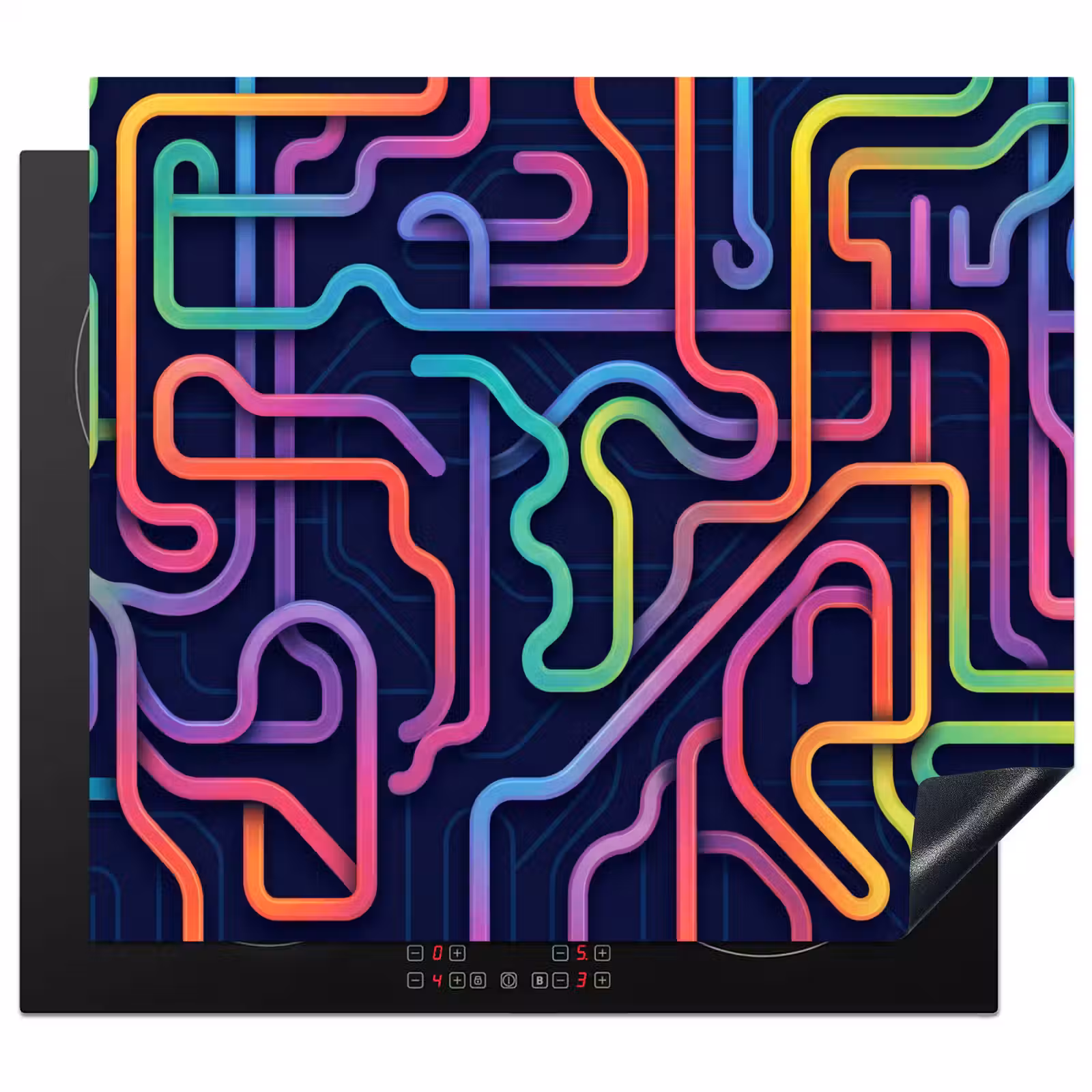Induction hob cover - Retro - Abstract - Neon — 1