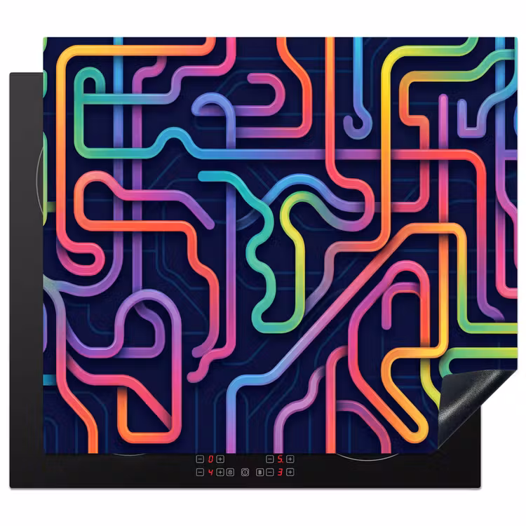 Induction hob cover - Retro - Abstract - Neon — 1