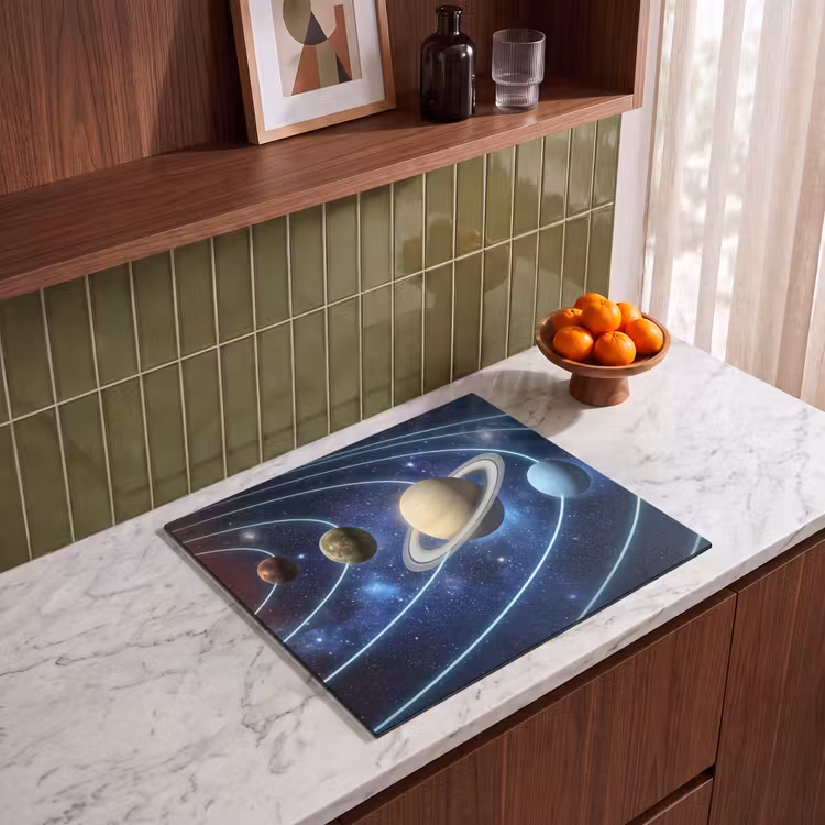 Induction hob cover - Space - Solar System - Blue — 4
