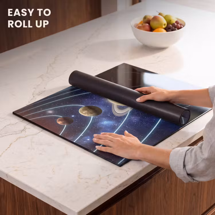 Induction hob cover - Space - Solar System - Blue — 6