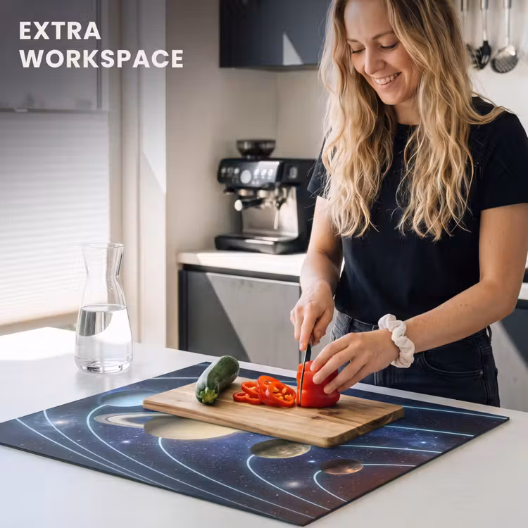 Induction hob cover - Space - Solar System - Blue — 7