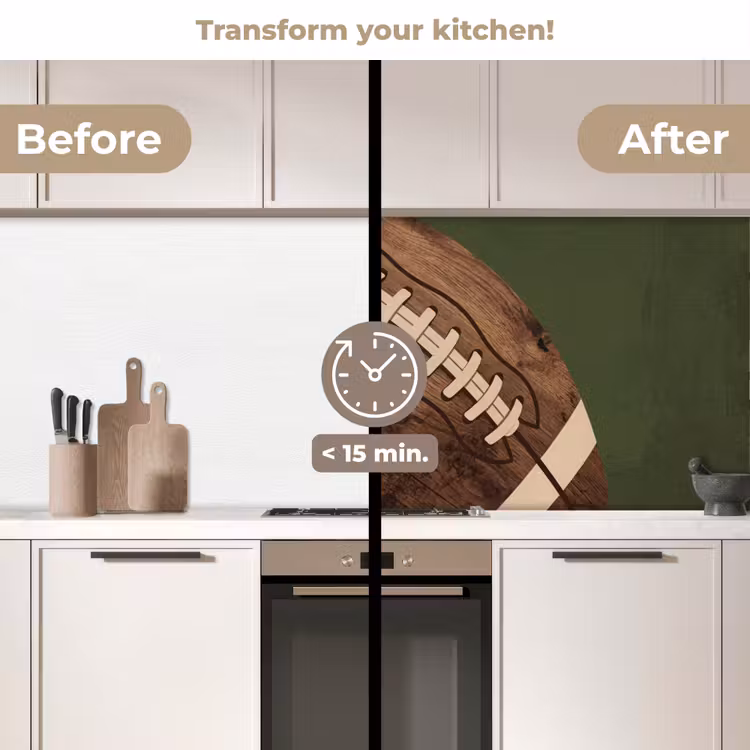 Kitchen splashback - Football - Wood - Sport - Green — 3