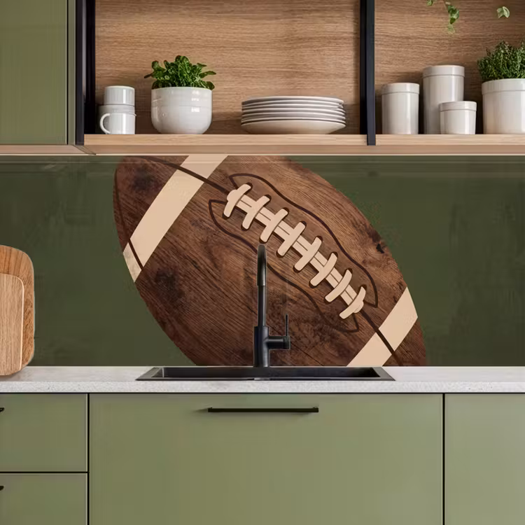Kitchen splashback - Football - Wood - Sport - Green — 8