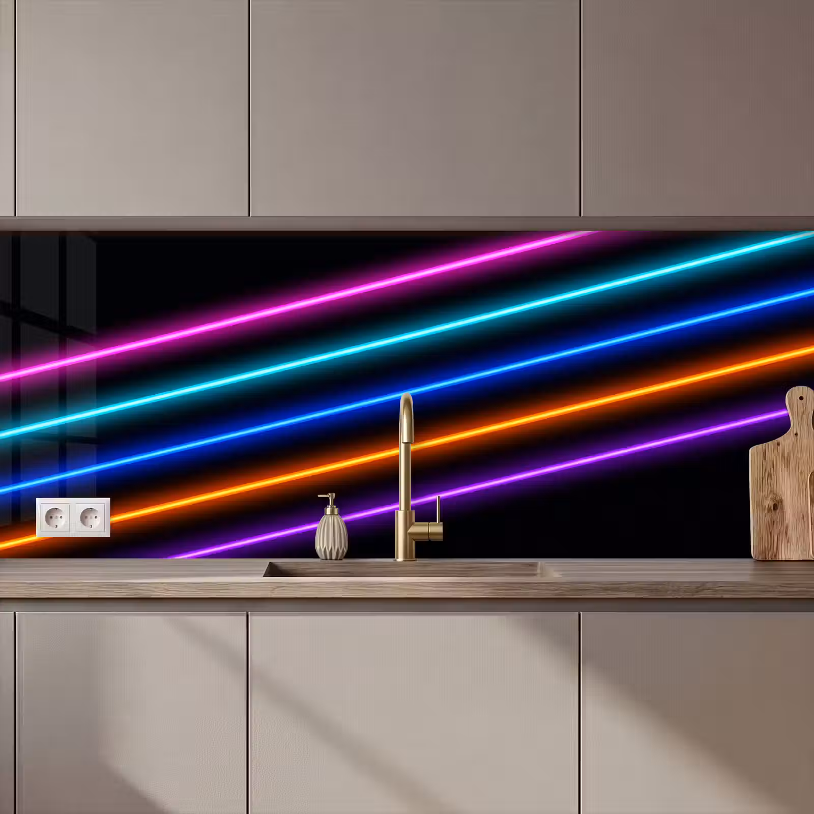 Kitchen splashback - Aesthetics - Retro - Neon — 1