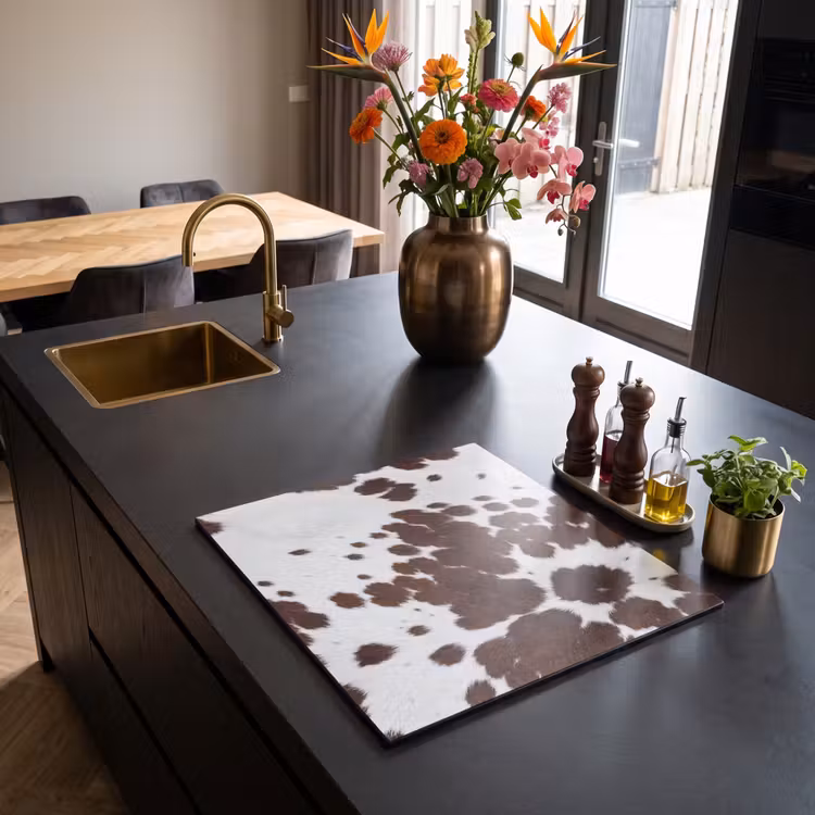 Induction hob cover - Cowhide - Classic - Brown — 2