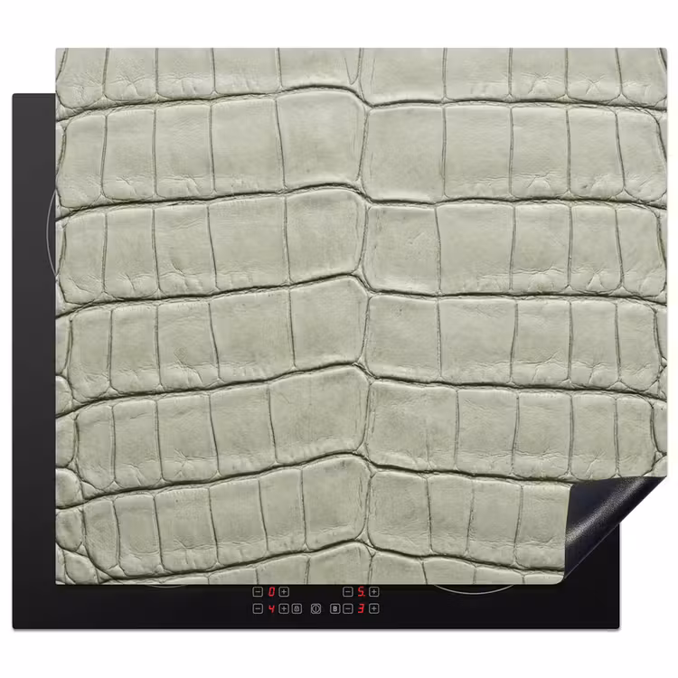 Induction hob cover - Crocodile leather - Scales - Green — 1