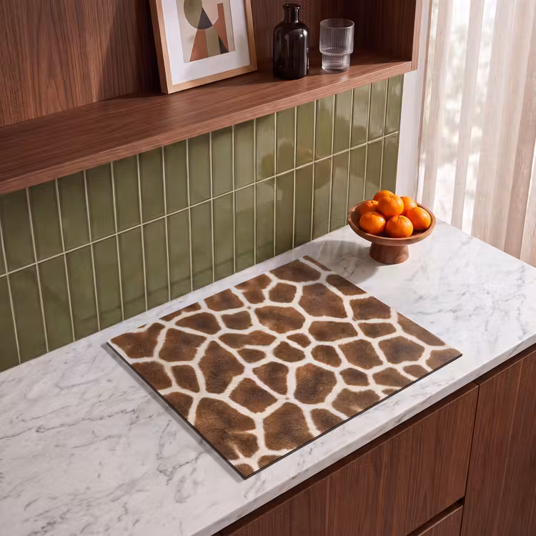 Induction hob cover - Giraffe - Fleece - Classic - Brown — 4