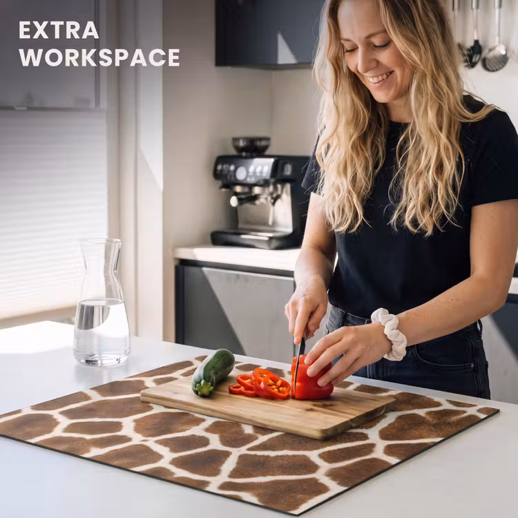 Induction hob cover - Giraffe - Fleece - Classic - Brown — 7