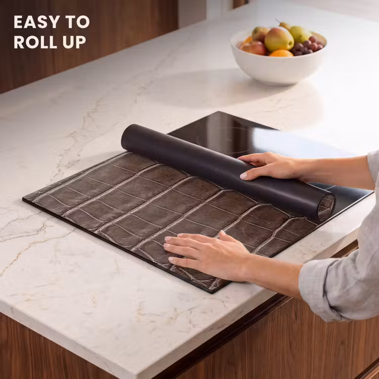 Induction hob cover - Leather - Crocodile - Matte — 6