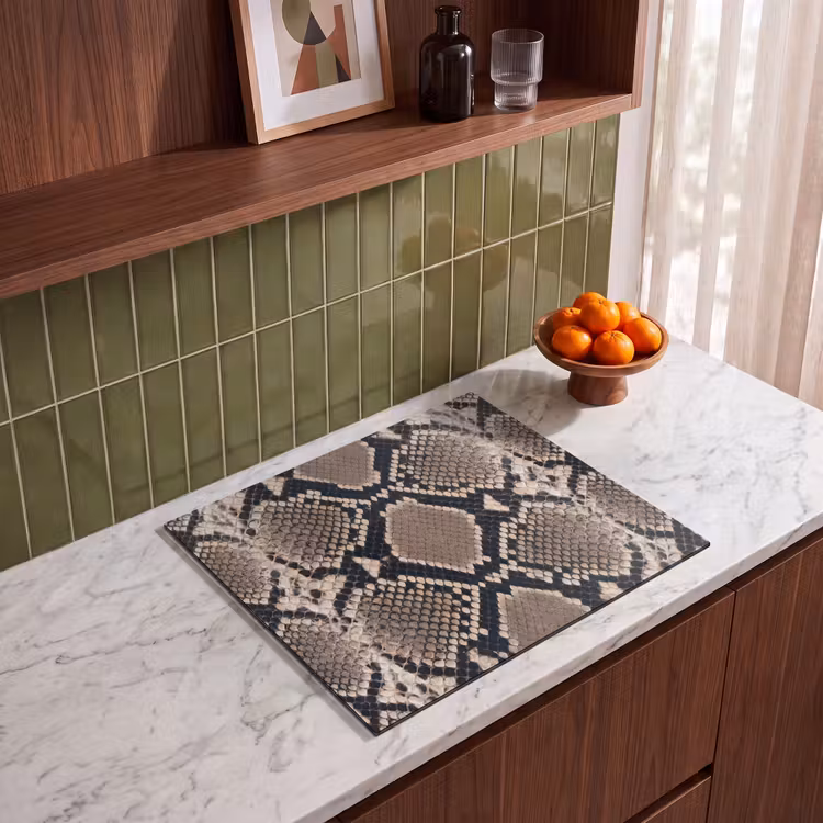 Induction hob cover - Snake Print - Python - Brown — 4