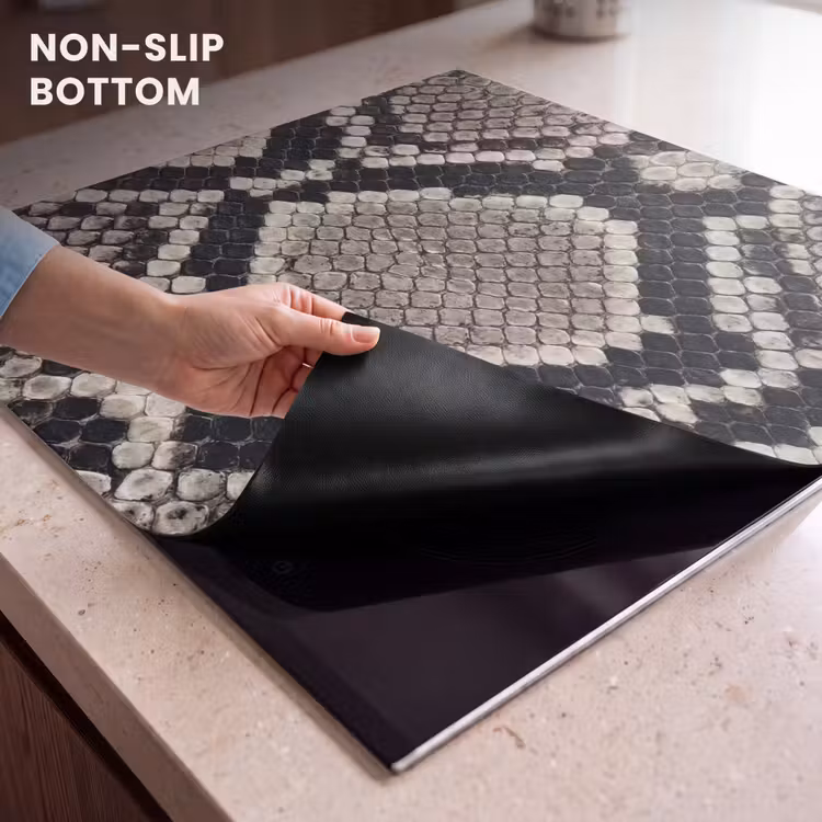 Induction hob cover - Snakeskin - Patterned - Beige — 5
