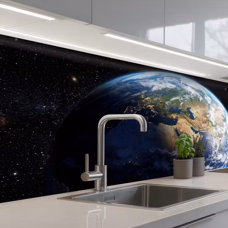 Kitchen splashback - Earth - Space - Blue - Green — 2