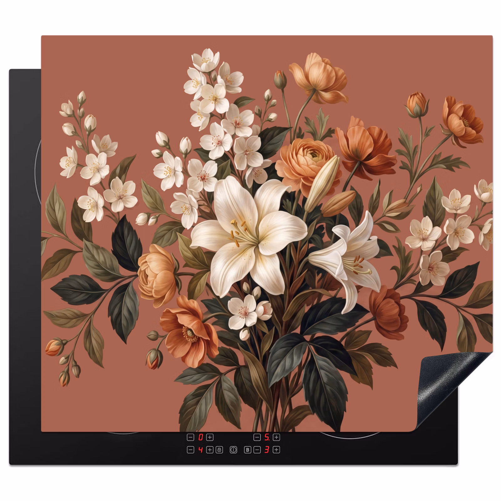 Induction hob cover - Bouquet - Retro - Colorful — 1