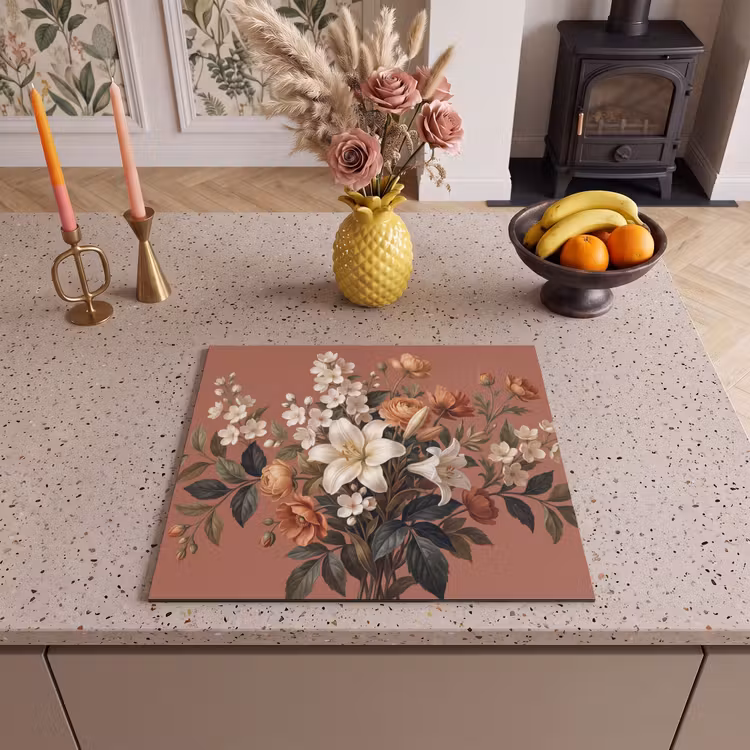 Induction hob cover - Bouquet - Retro - Colorful — 3