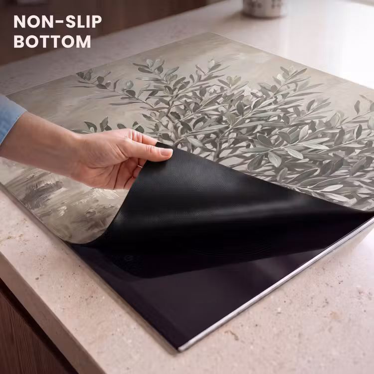 Induction hob cover - Olive Plant - Earthen Pot - Abstract - Beige — 5