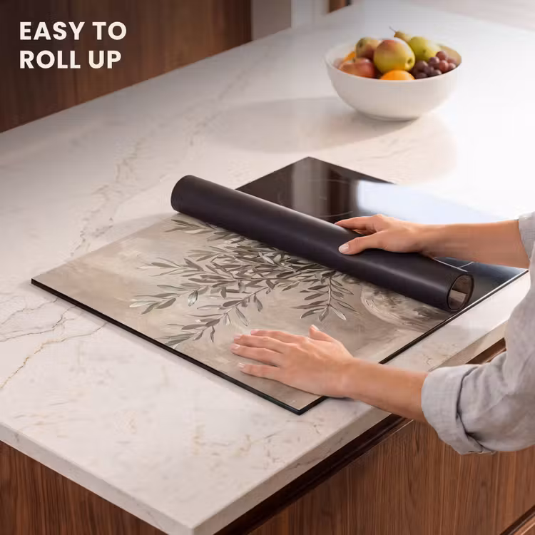 Induction hob cover - Olive Plant - Earthen Pot - Abstract - Beige — 6