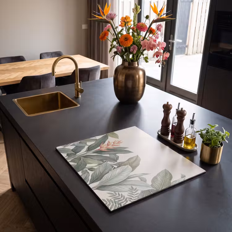Induction hob cover - Tropical - Plants - Modern - Green — 2