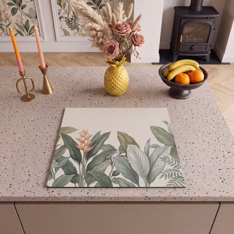 Induction hob cover - Tropical - Plants - Modern - Green — 3