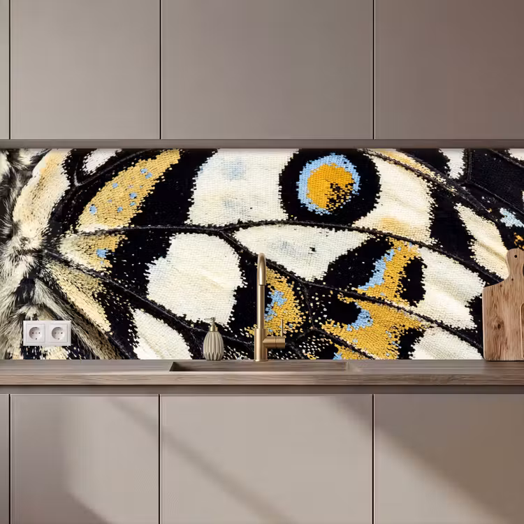 Kitchen splashback - Butterfly - Wing - Yellow — 1