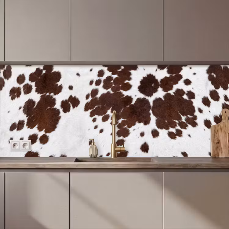 Kitchen splashback - Cowhide - Classic - Brown — 1