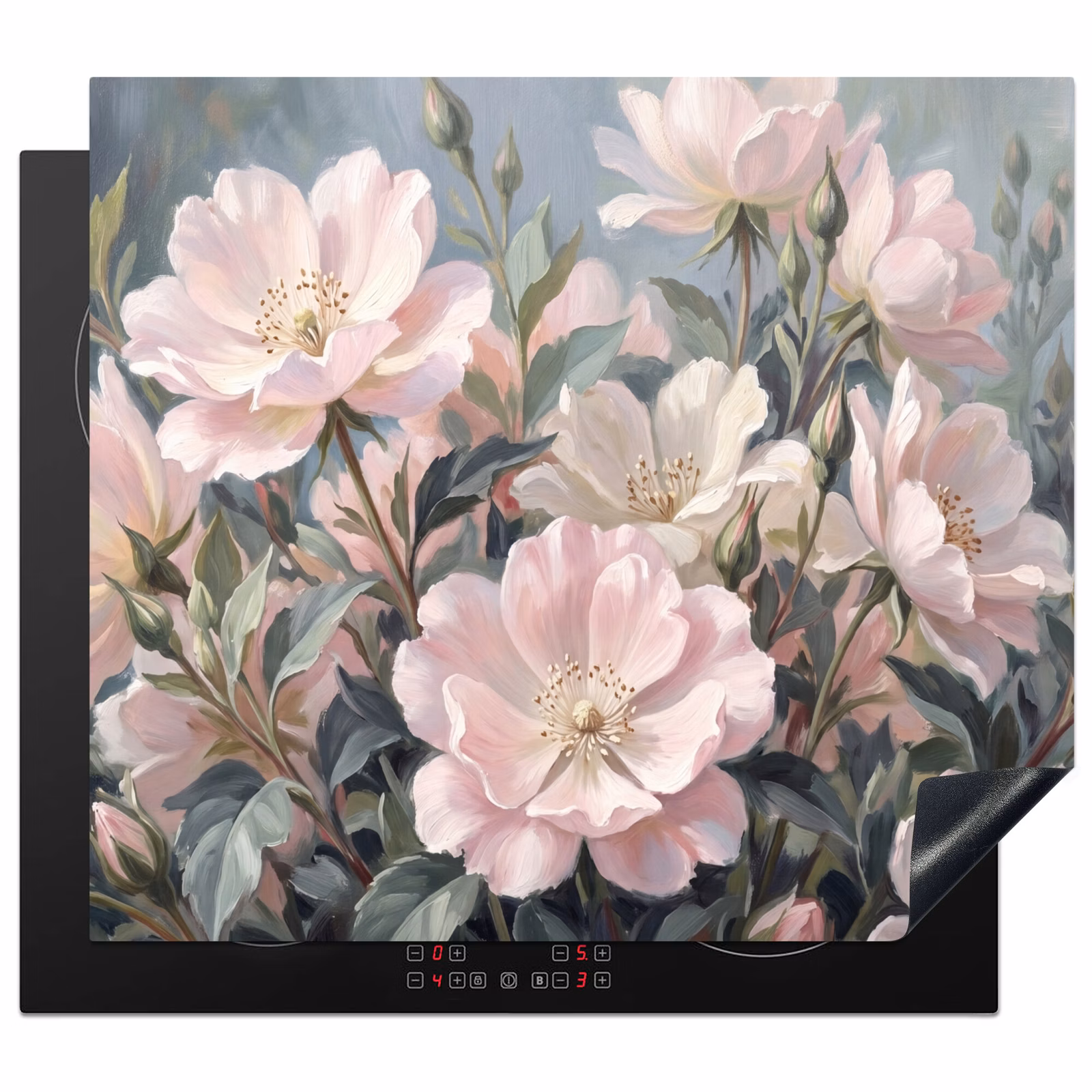 Induction hob cover - Roses - Illustration - Pink — 1