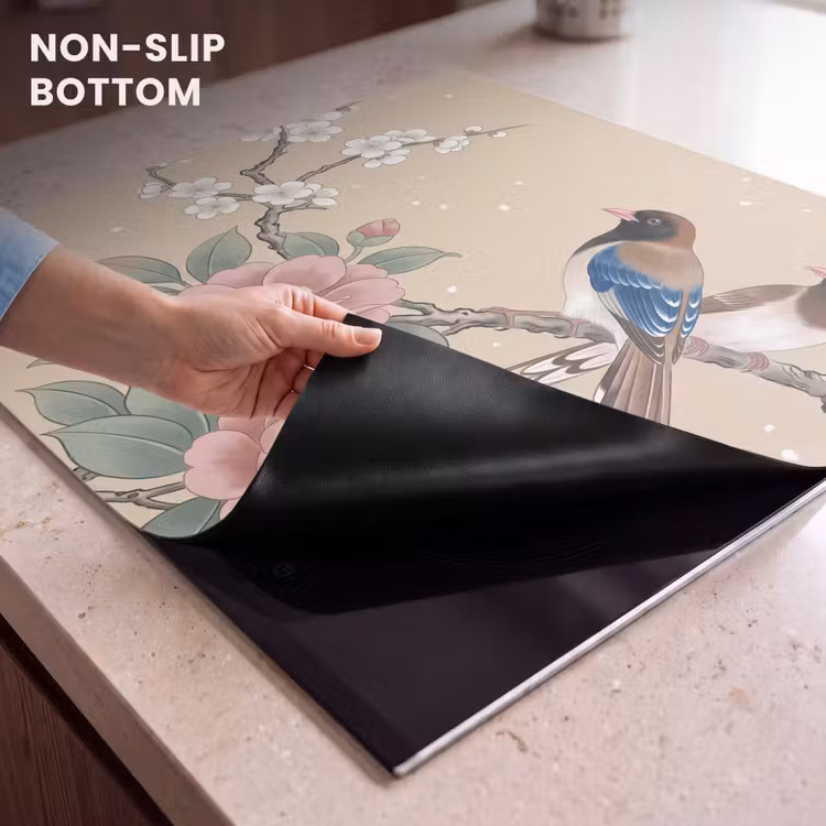 Induction hob cover - Flowers - Birds - Flowers — 5