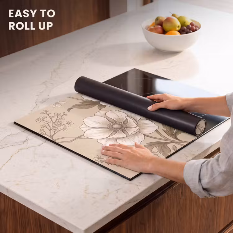 Induction hob cover - Flowers - Pattern - Beige — 6