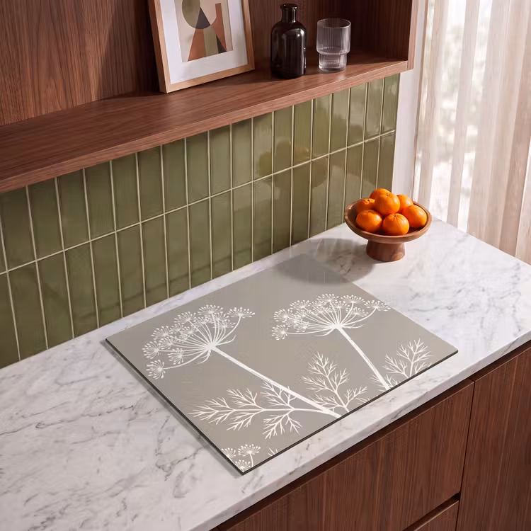 Induction hob cover - Graphic - Flutesweed - Taupe — 4