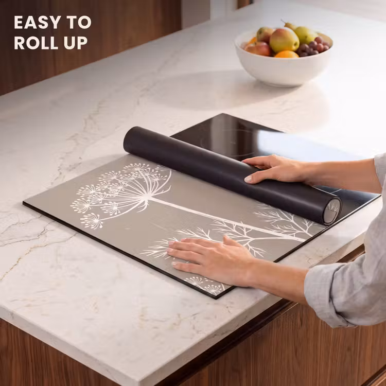 Induction hob cover - Graphic - Flutesweed - Taupe — 6